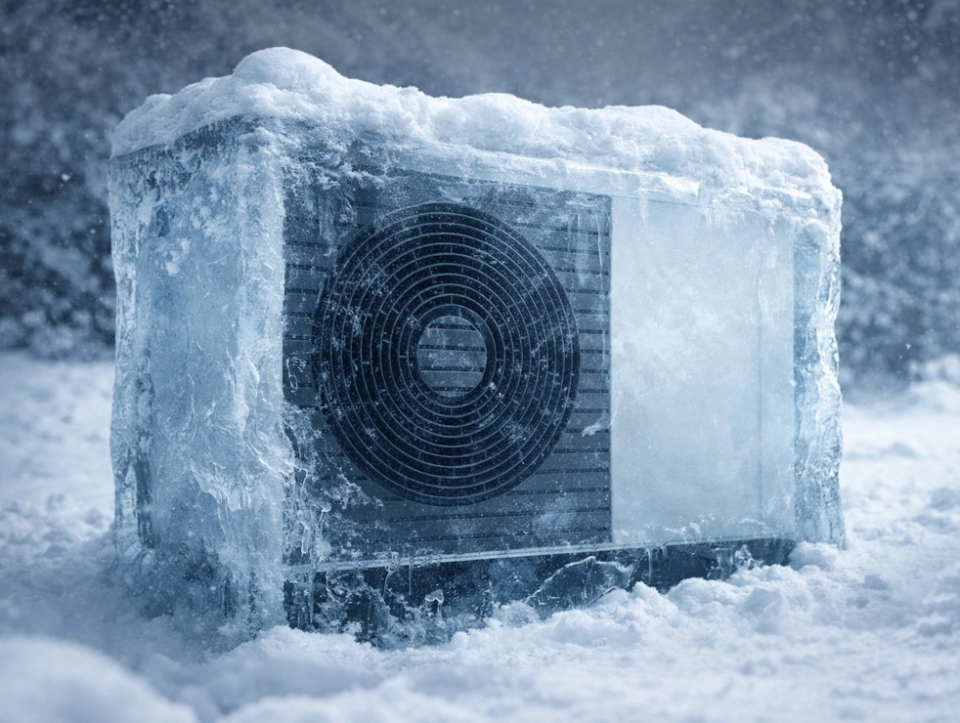 Frozen heat pump