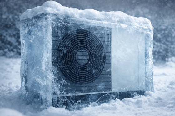 Frozen heat pump