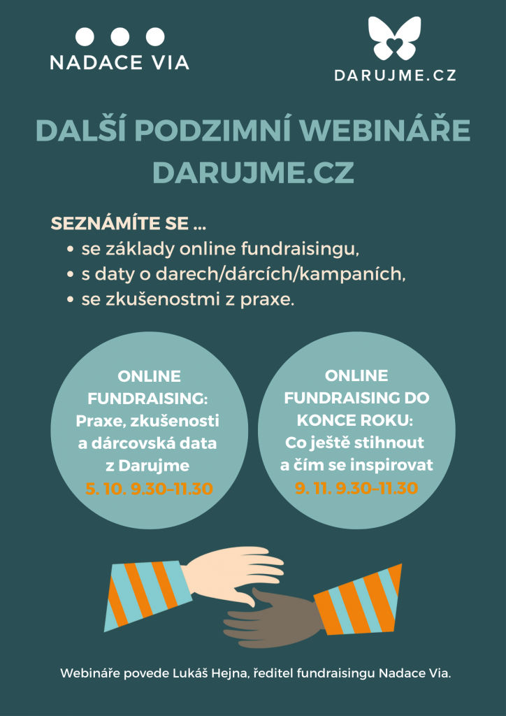 Podzimní webináře zdarma na Darujme.cz!