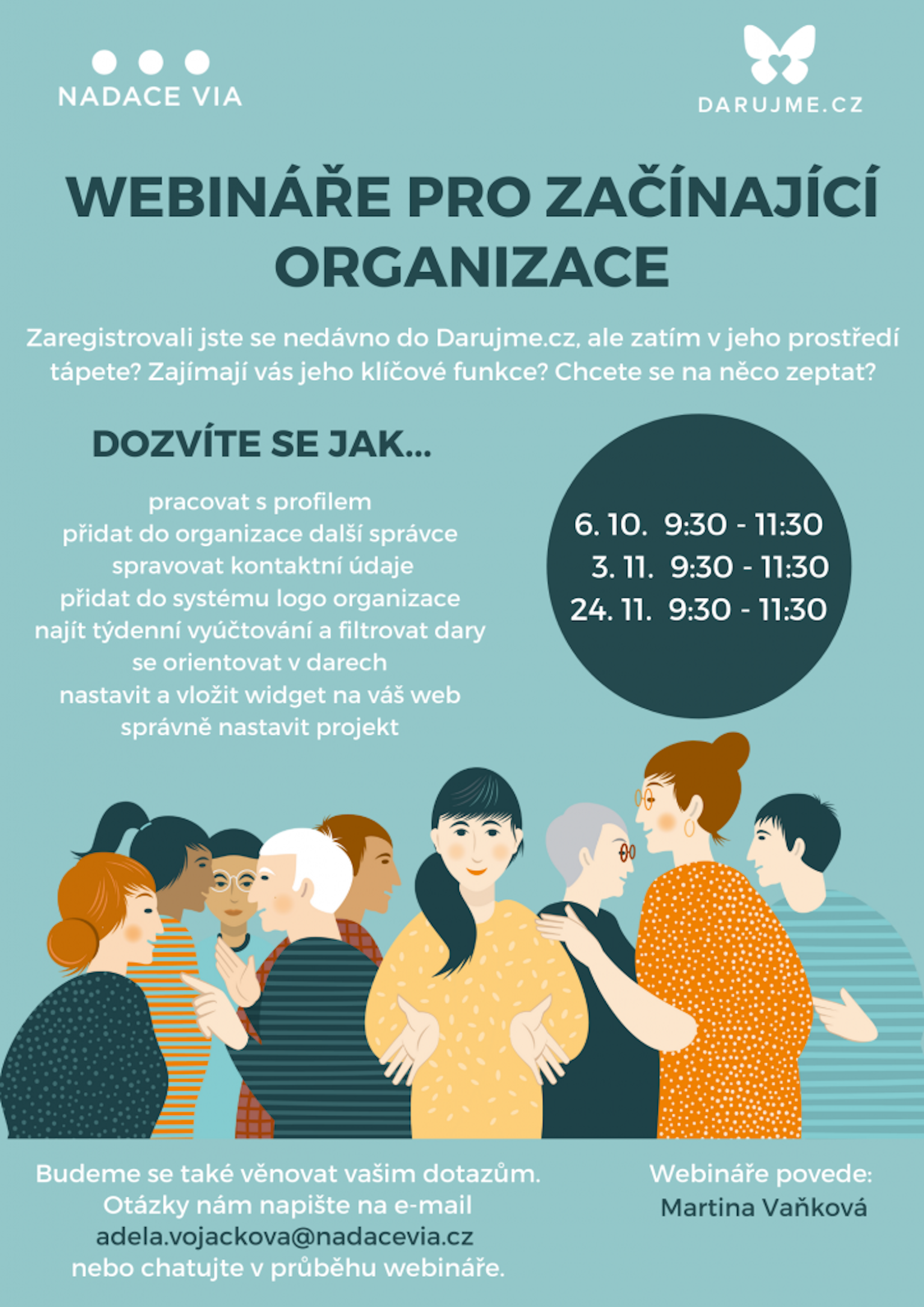 Podzimní webináře zdarma na Darujme.cz