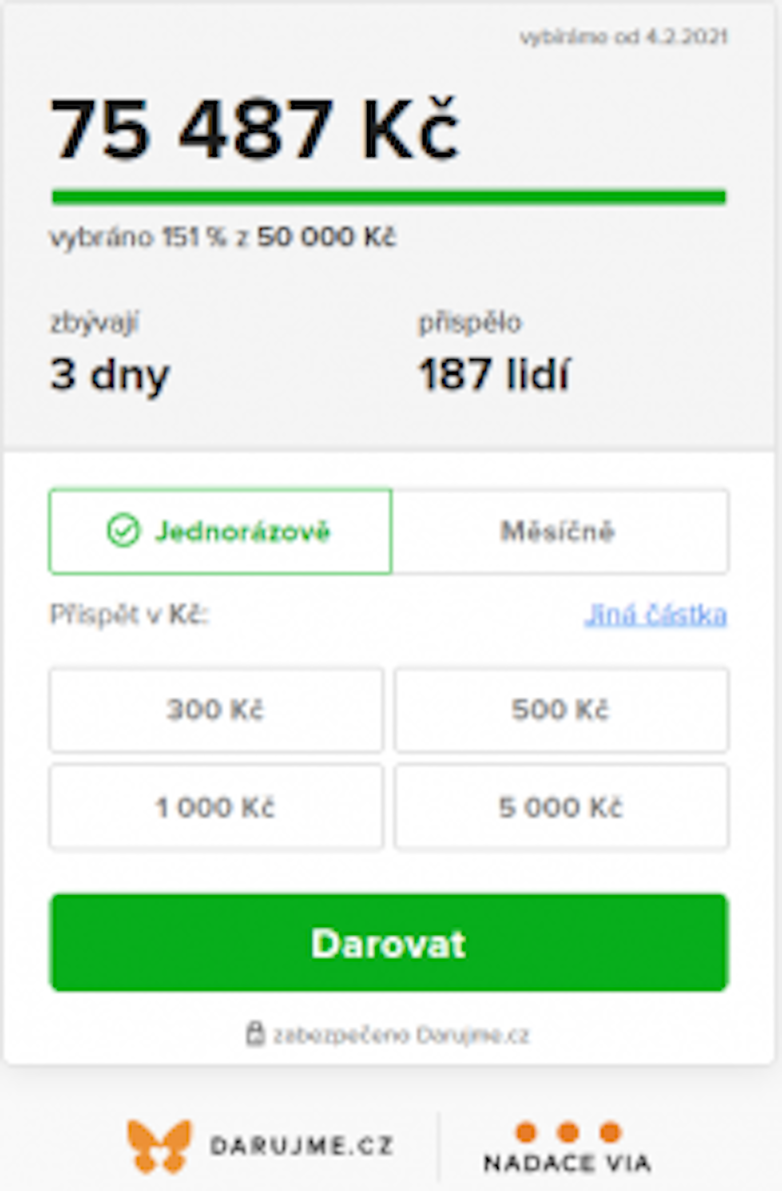 Dárcovský projekt. Alfa a omega Darujme.cz