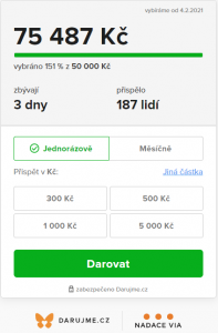 Dárcovský projekt. Alfa a omega Darujme.cz