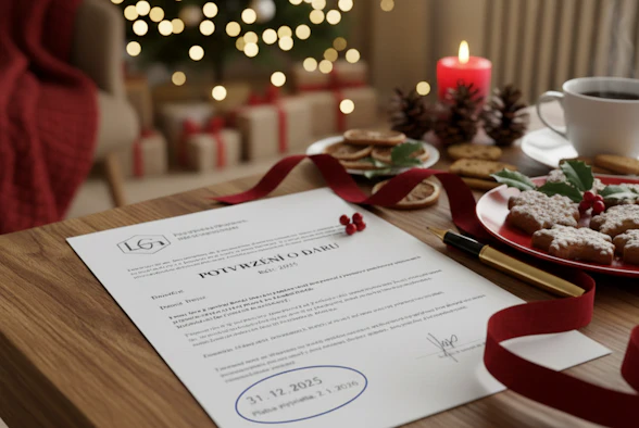 Dary na přelomu roku 2025/2026: Praktické informace pro organizace