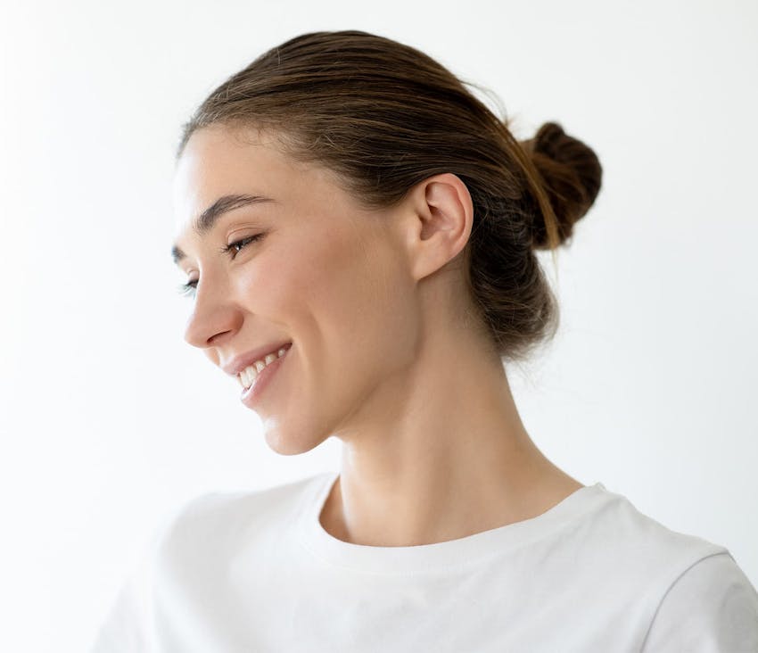 Woman smiling