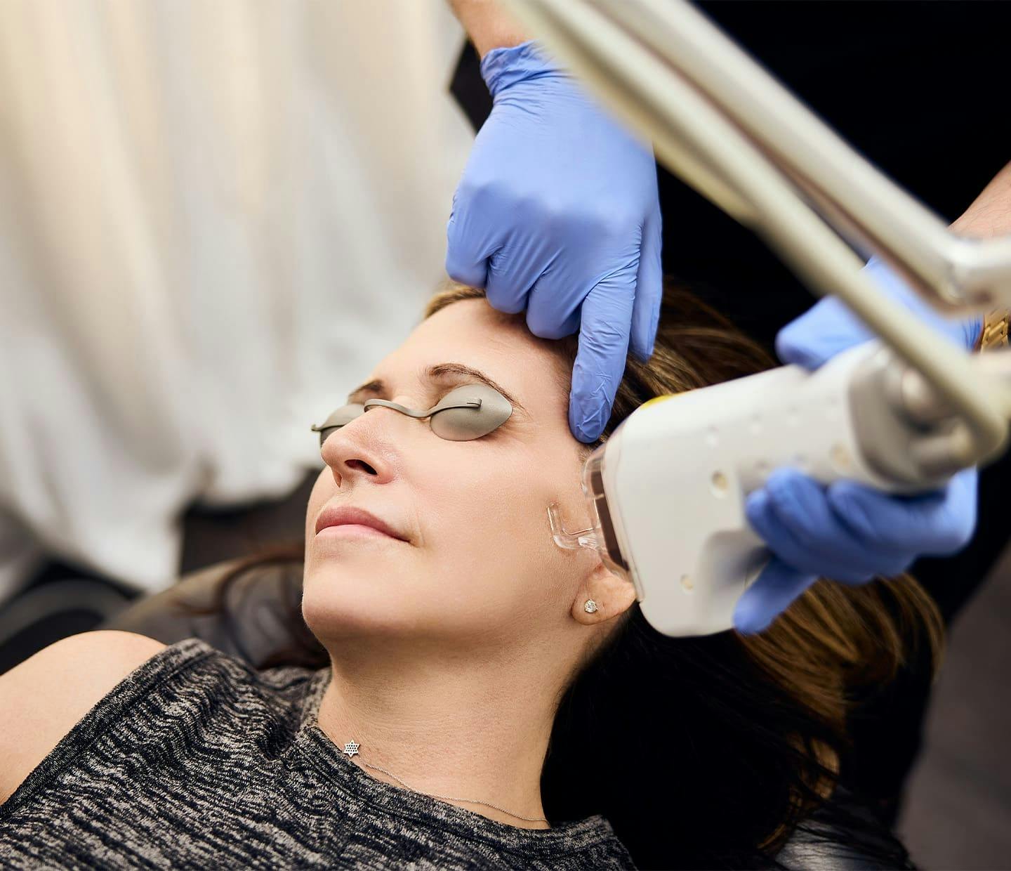 Woman during treatment