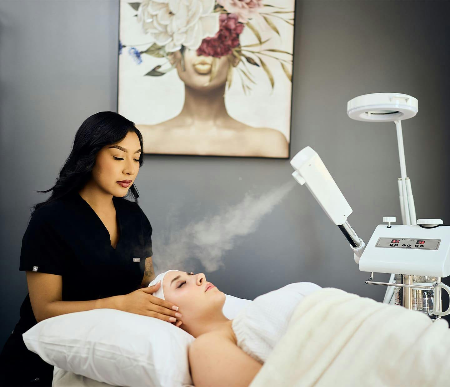 Woman during treatment