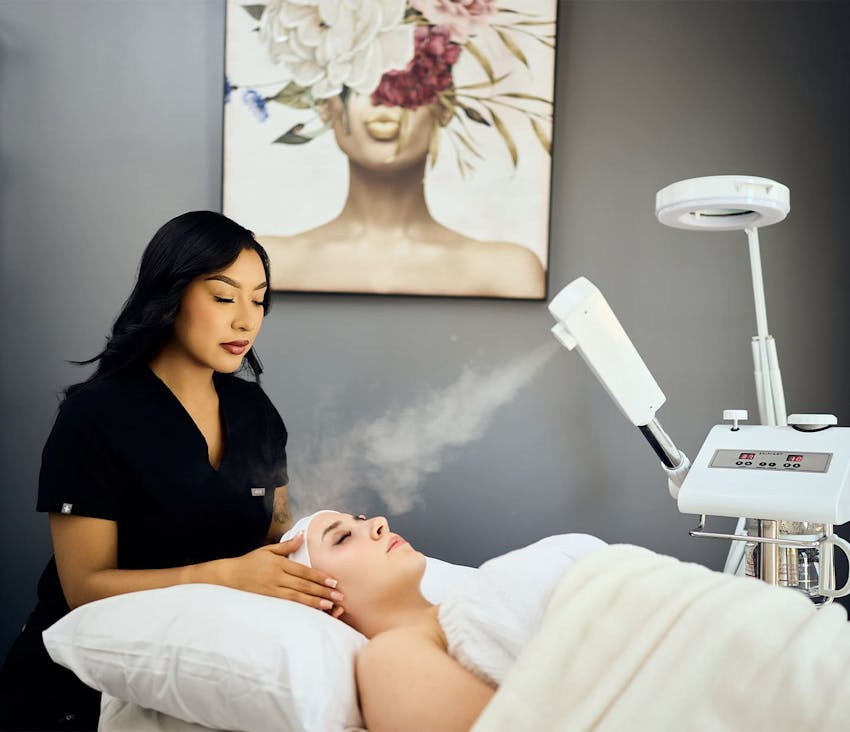 Woman during treatment