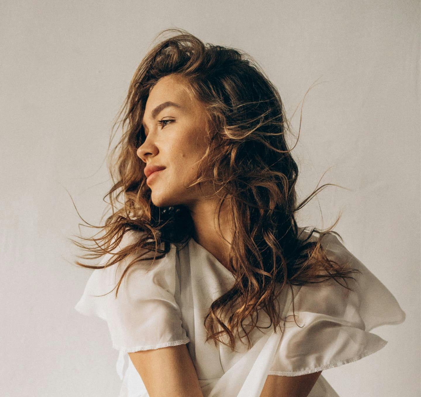 Woman looking to the side