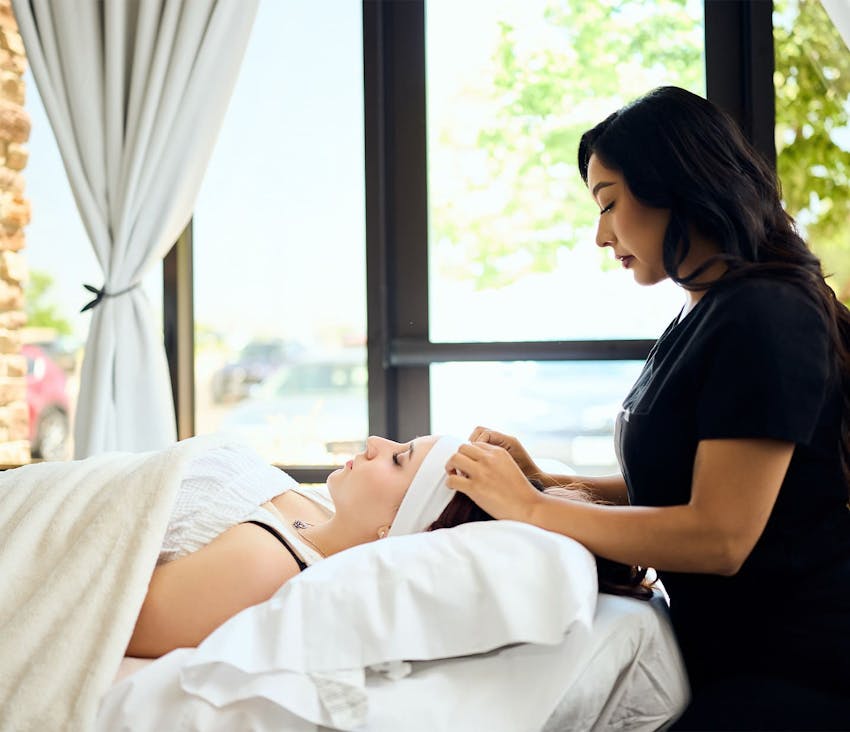 Woman during treatment
