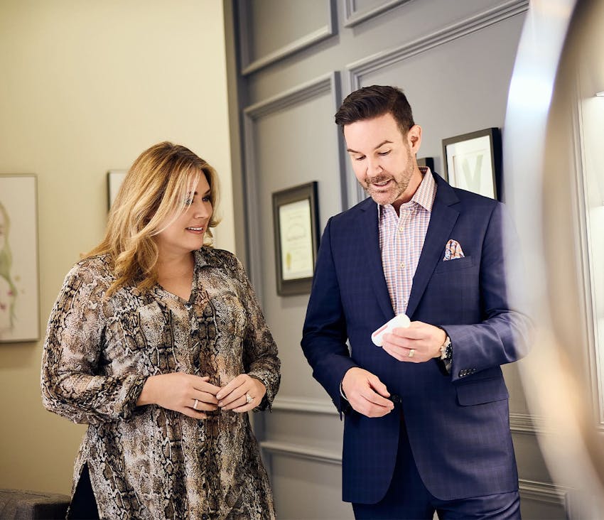 Doctor and woman speaking