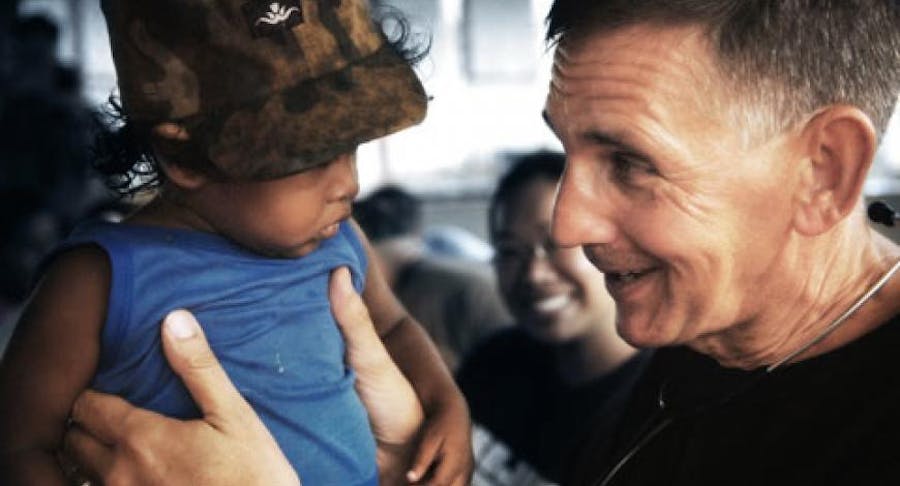 Dr. Weber with child