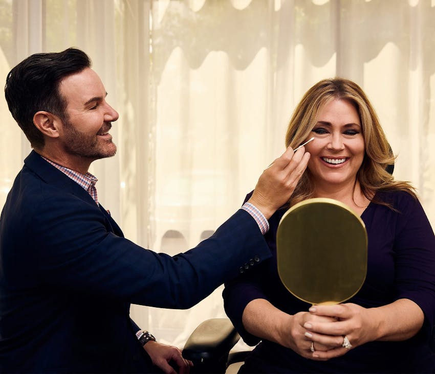 Woman smiling during consultation with doctor