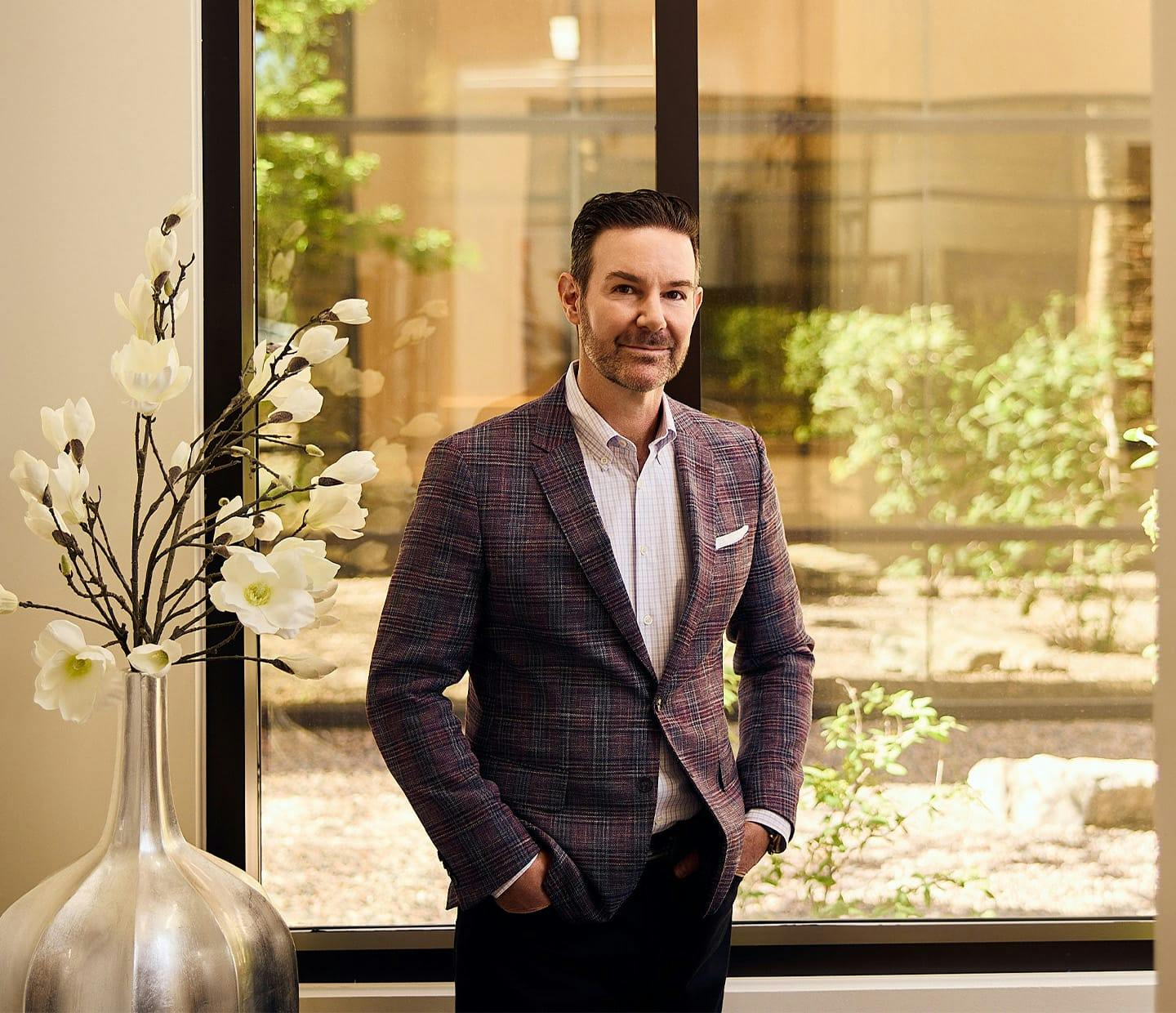 Doctor standing and smiling