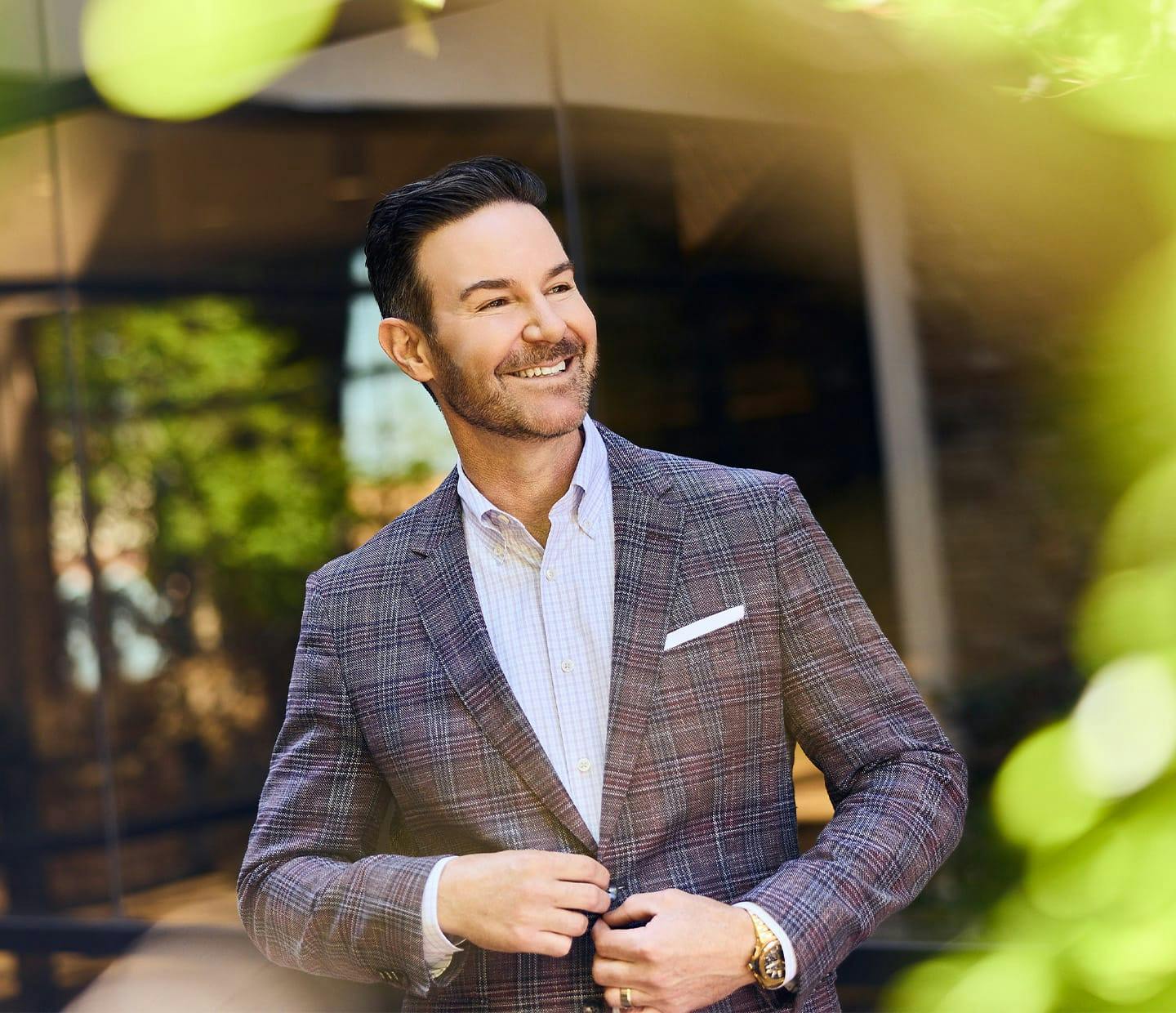 Doctor smiling outside