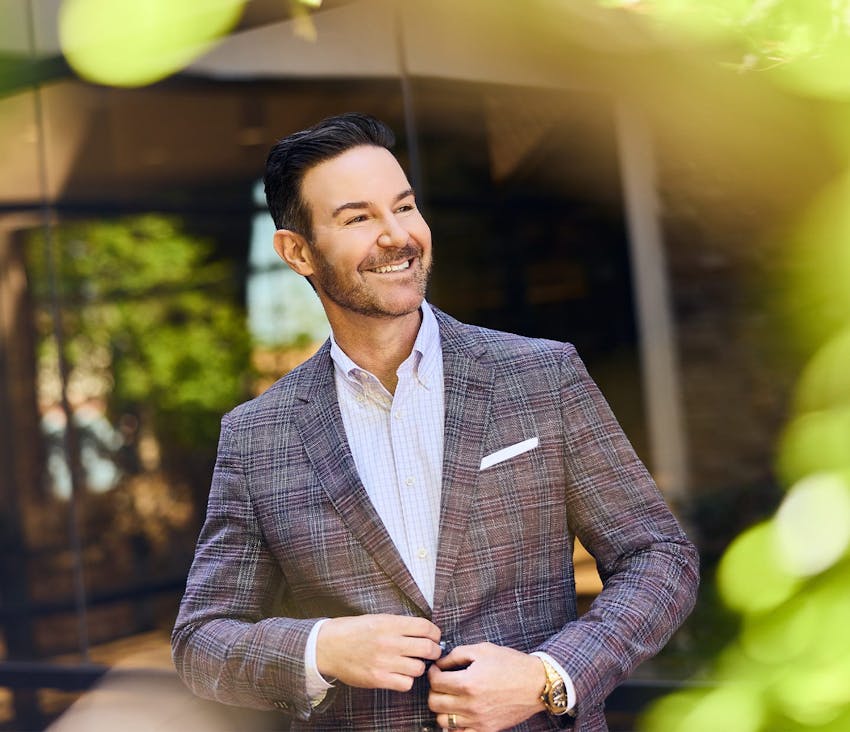 Doctor smiling outside