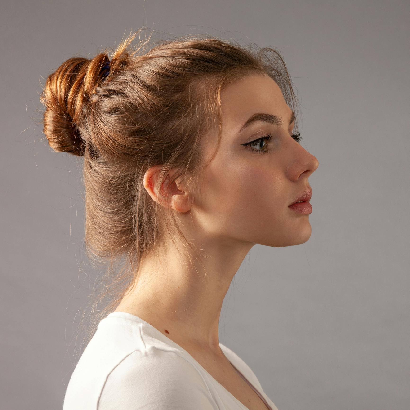Woman's side profile
