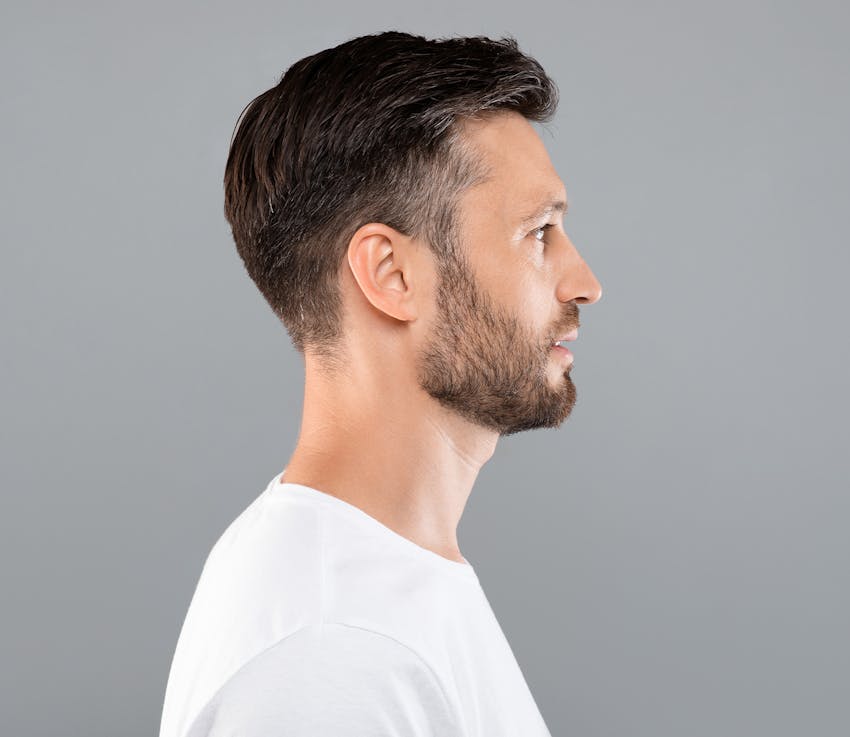 Man's side profile