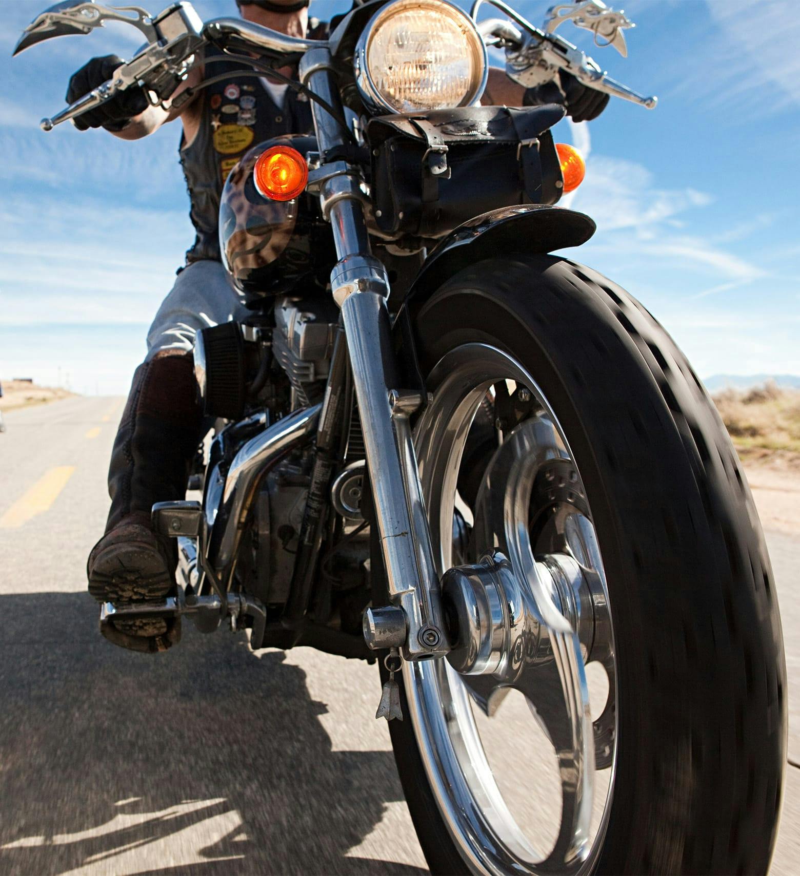 person on a motorcycle