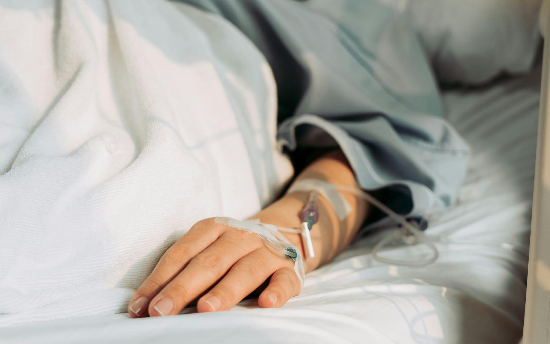 person in a hospital bed