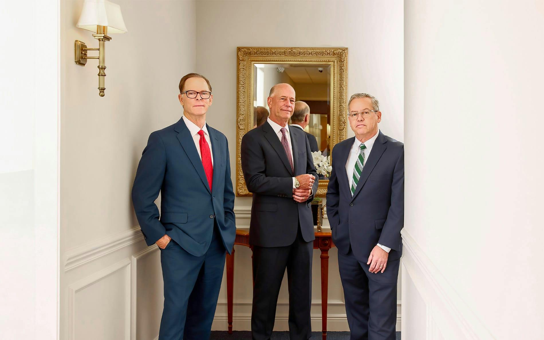 attorneys standing in a hall