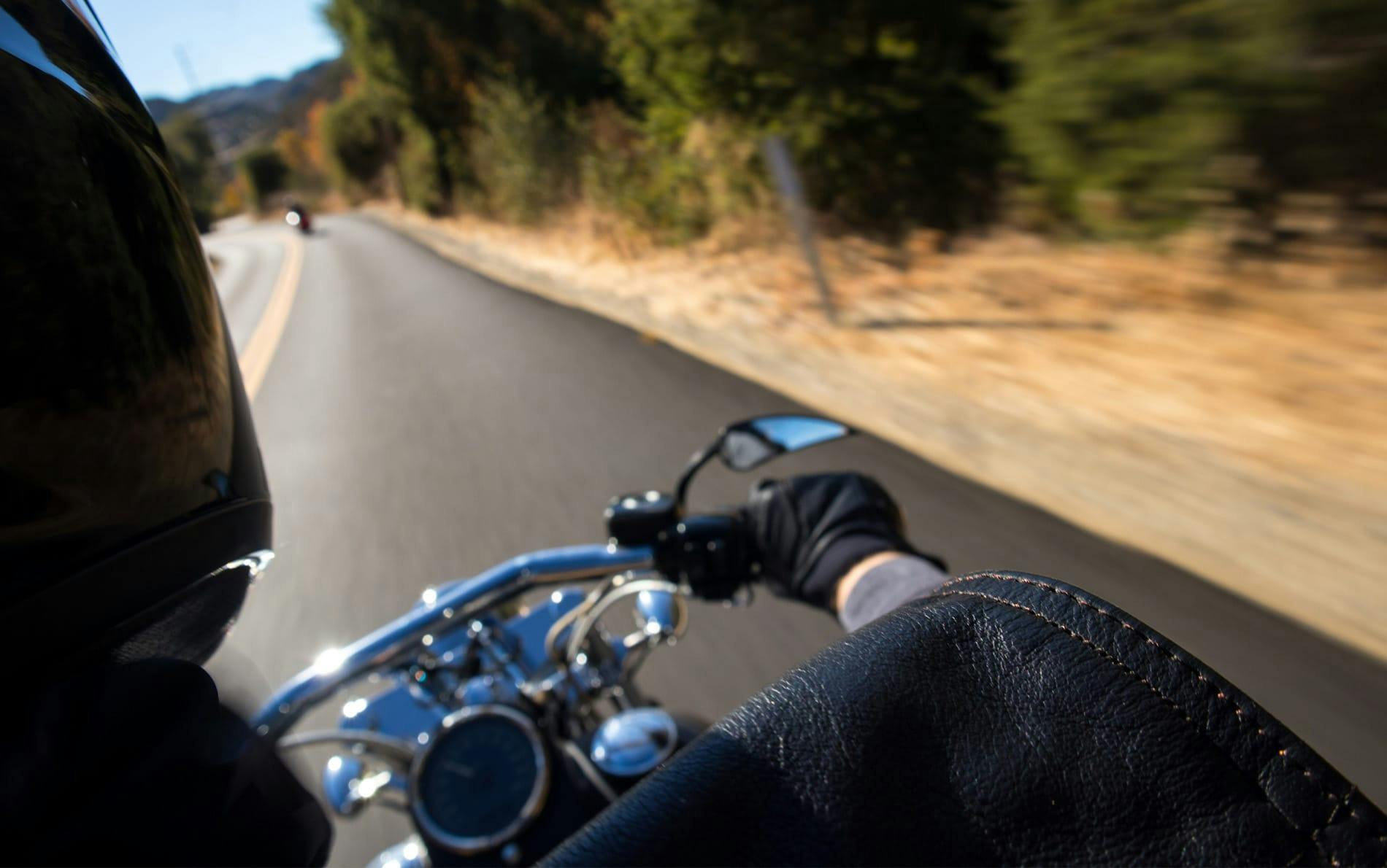 person riding a motorcycle