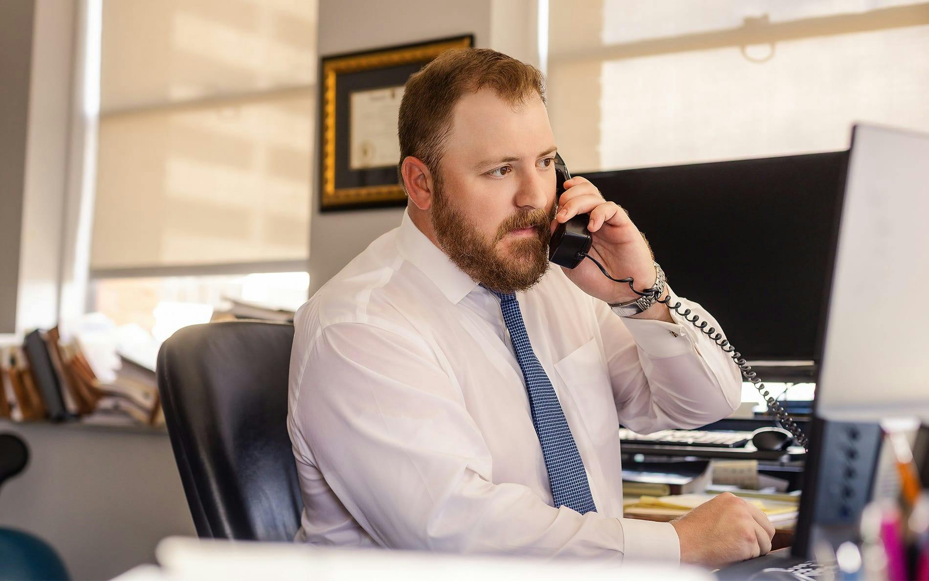 attorney on the phone
