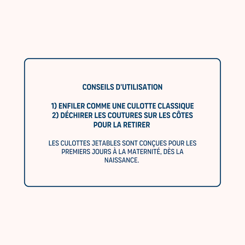 Culottes jetables postaccouchement