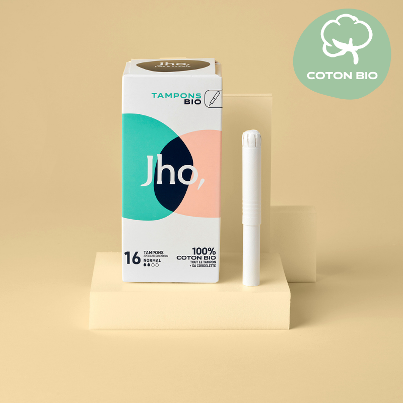 tampons flux normal coton bio avec applicateur carton