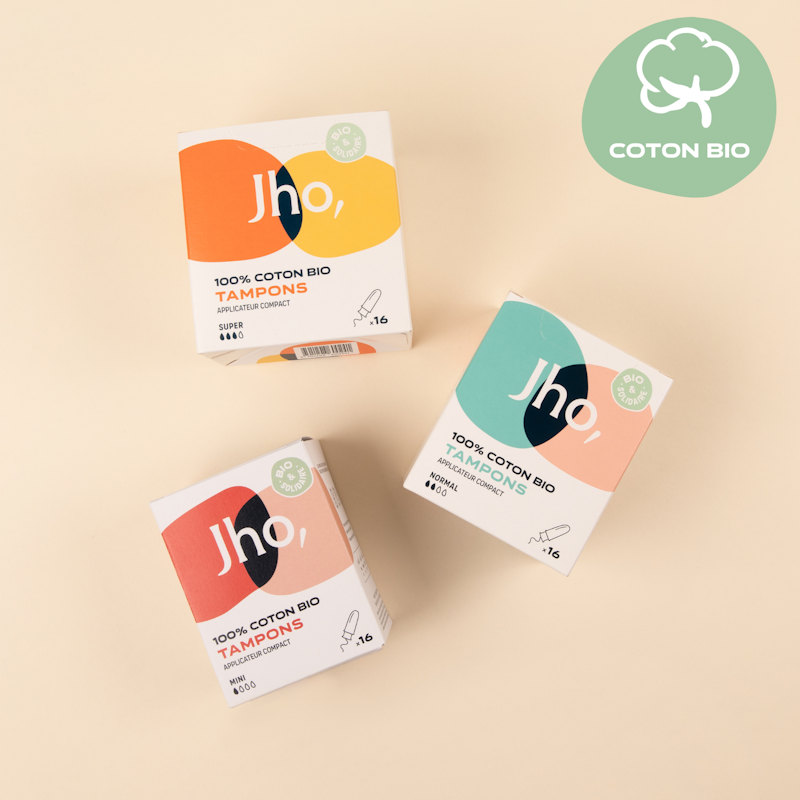 Tampons hygiéniques en coton biologique