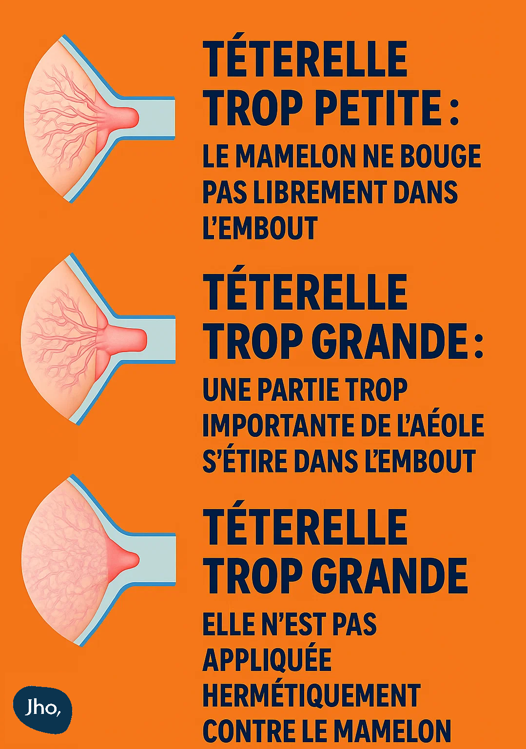 mauvaise taille de téterelle tire lait crevasses allaitement