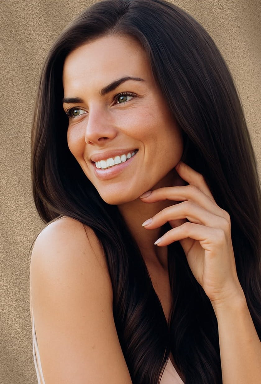 Woman looking to the side