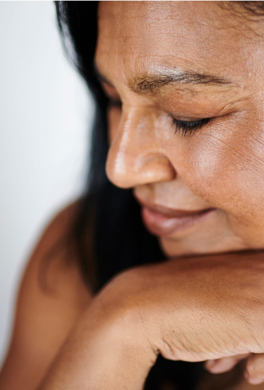 Close up of a woman's face