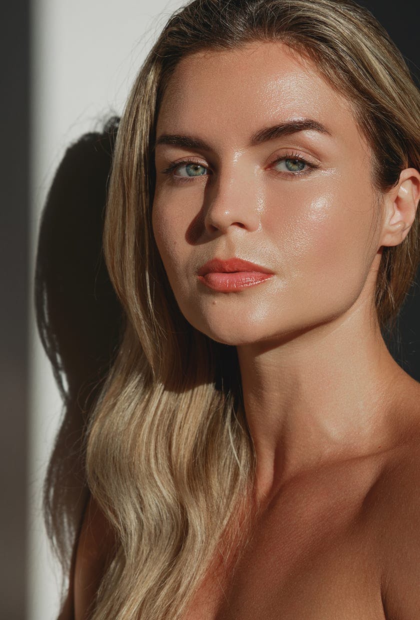 Woman with blond hair