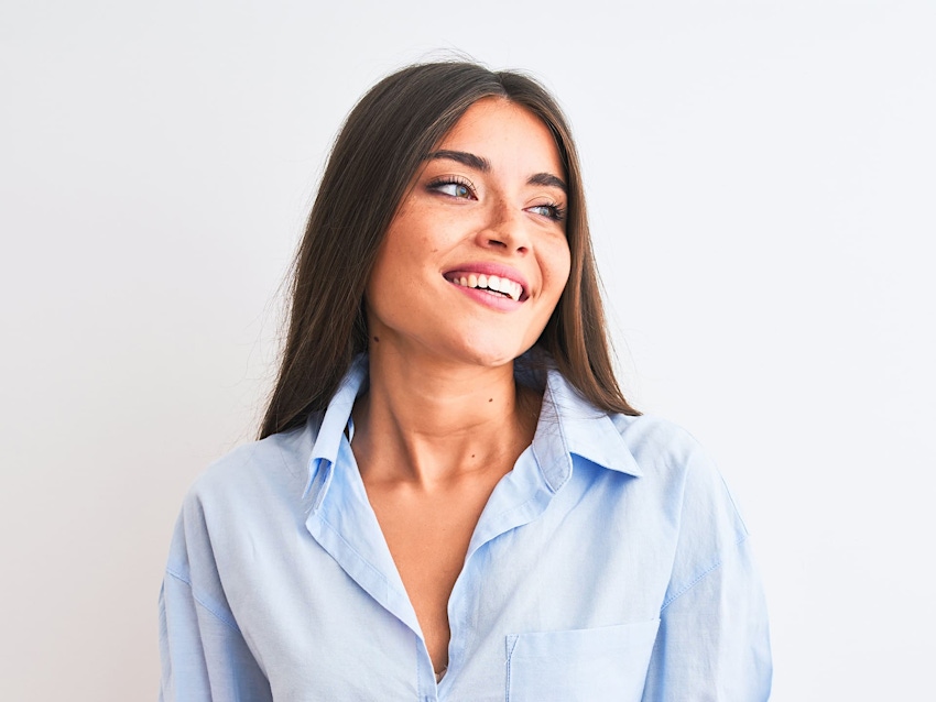 woman smiling