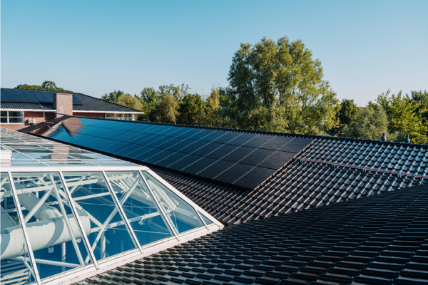 Zonnepanelen zijaanzicht