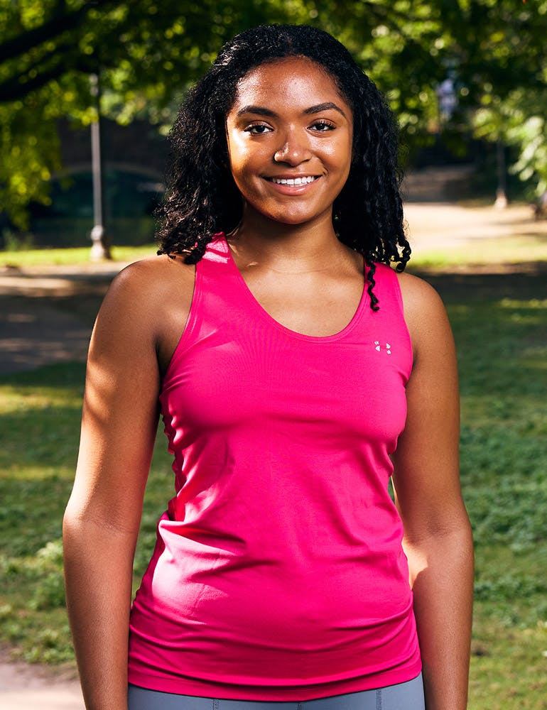woman standing outside