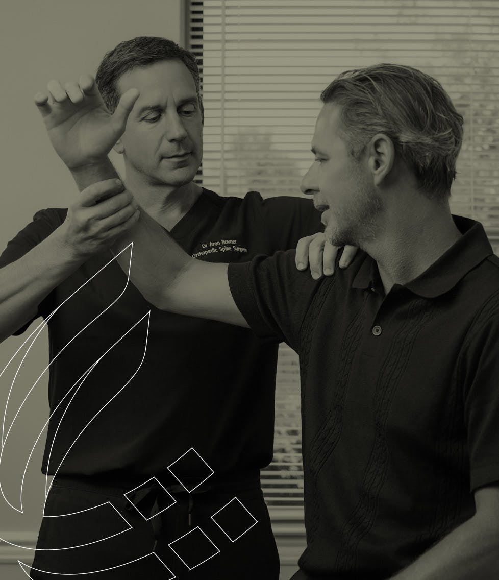 Dr. Rovner and a patient