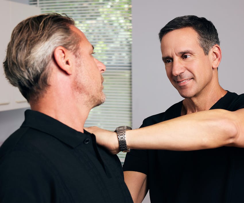 Dr. Rovner with patient