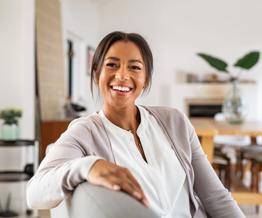 Woman smiling