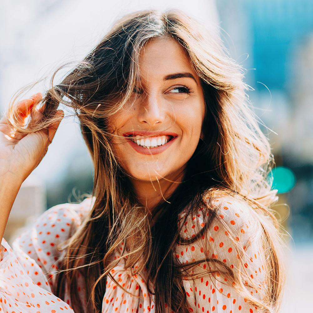 woman smiling