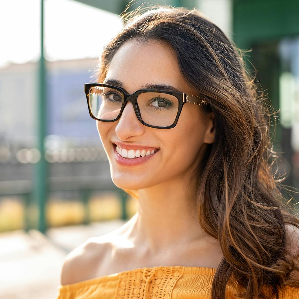 woman in glasses