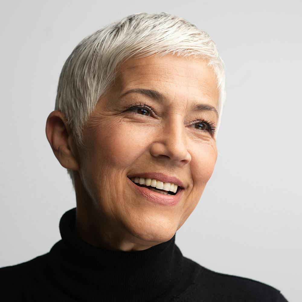 woman with short hair