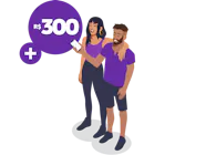 Seu amigo contrata com R$ 300 de desconto