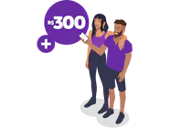 Seu amigo contrata com R$300 de desconto