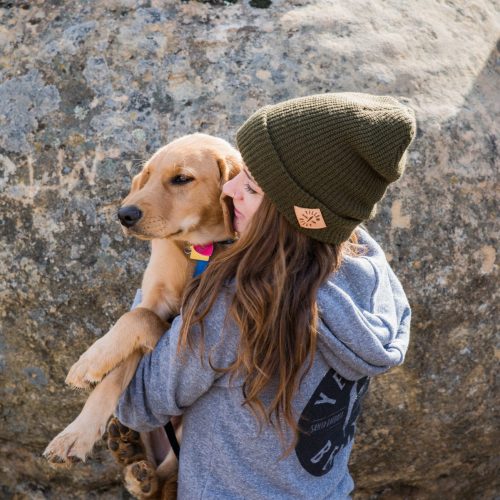 Image of person wearing the Yellow Belly beanie