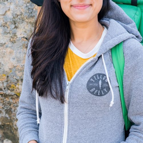 Image of person wearing the Yellow Belly hoody
