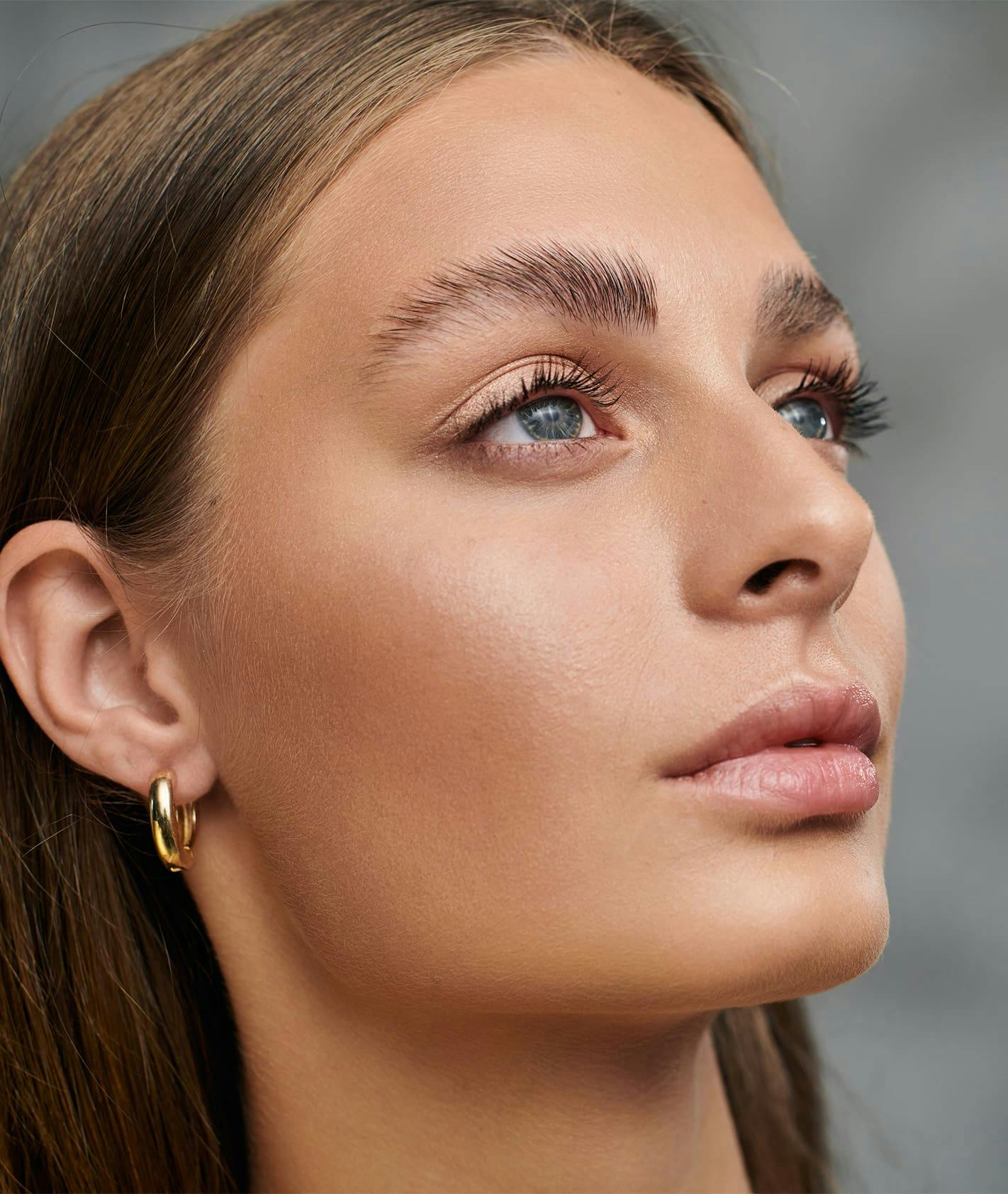 Woman looking upwards