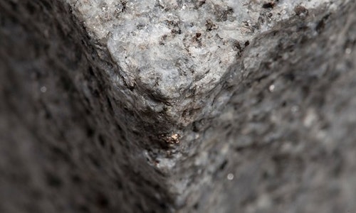Close up of medium grey granite