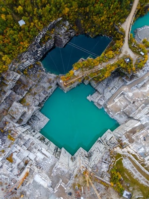 Quarry drone photo