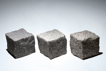 Granite setts in three shades of grey